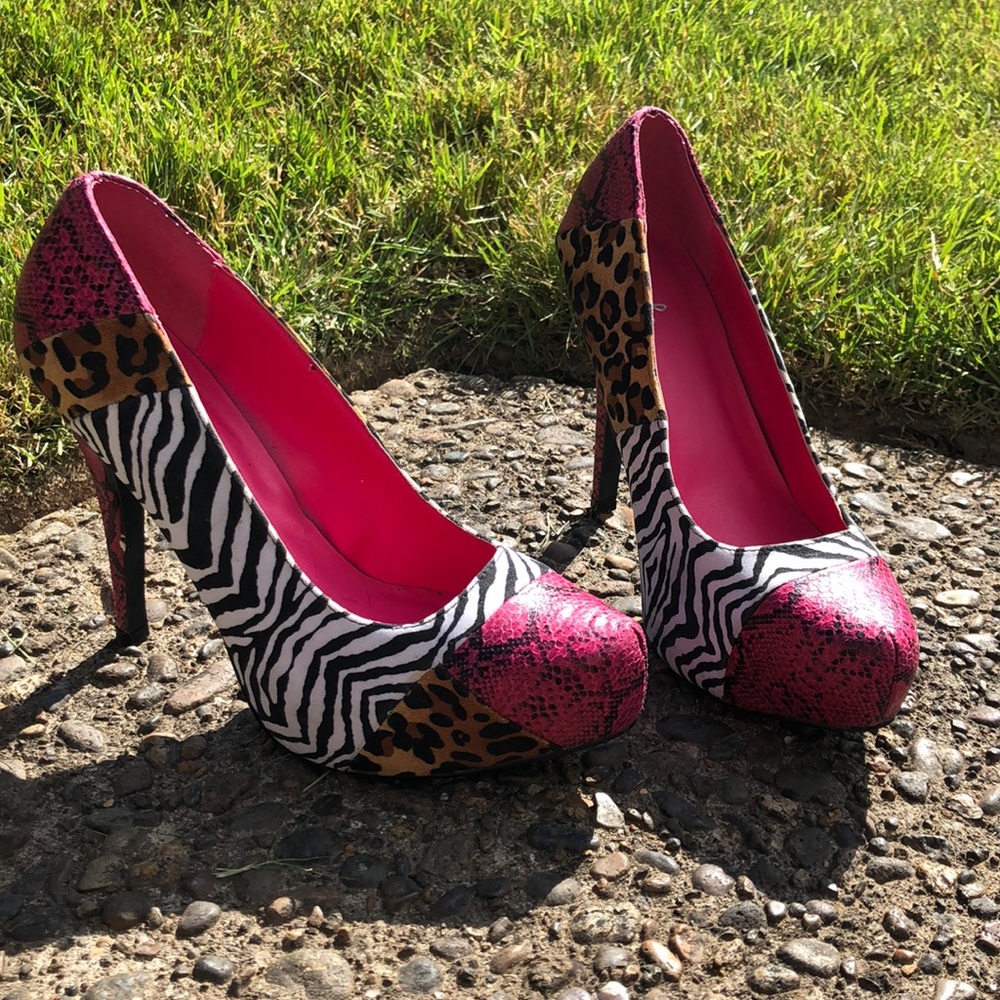 Animal print heels